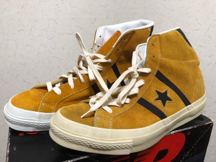 Converse Jack Star HI 27 centimeters mustard mustard gold from japan (1500 Converse Jack Star HI 27 centimeters mustard mustard gold from japan (1500