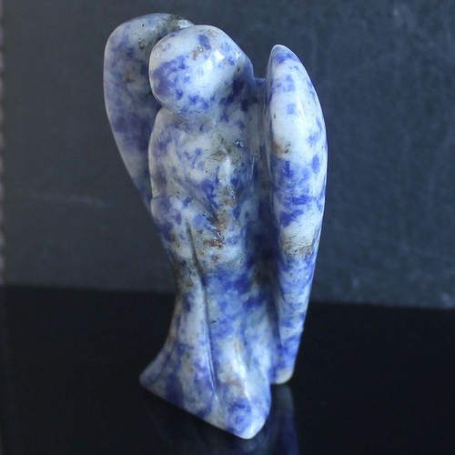 Hand Carved mixed gemstone crystal quartz angel figurine carving home decor 2'' - Picture 57 of 111