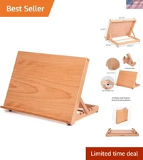 Versatile 5-Position Beech Wood Drafting Table Easel for Artists, 16.5" x 12.1"