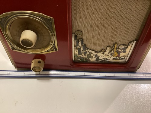 RADIO ANTICA TOPOLINO. INIZIO XX secolo. 6"H. 6"D. 9"L. ORIGINALE 220V ARG - Foto 20 di 22