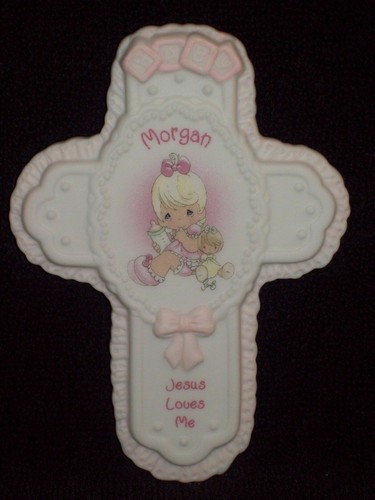 NEW MORGAN BABY CROSS BY ENESCO PRECIOUS MOMENTS COLLECTIBLE KEEPSAKE - 第 1/4 張圖片