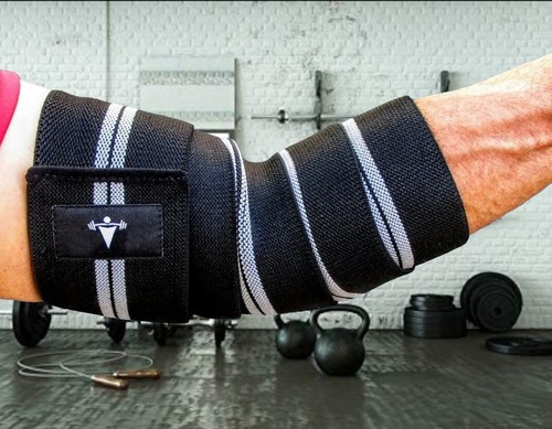 Elastischer Ellbogen Wrap Arm Unterstützung Ärmel Halterung Griff Riemen Fitnessstudio Power Gewichtheben - Bild 12 von 41