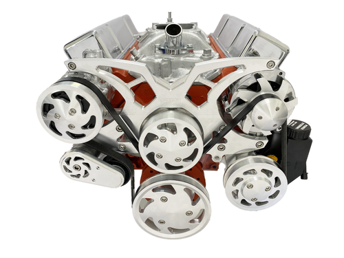 Small Block Chevy Serpentine Pulley Conversion Kit ALT PS AC SBC Triangles - Bild 3 von 3