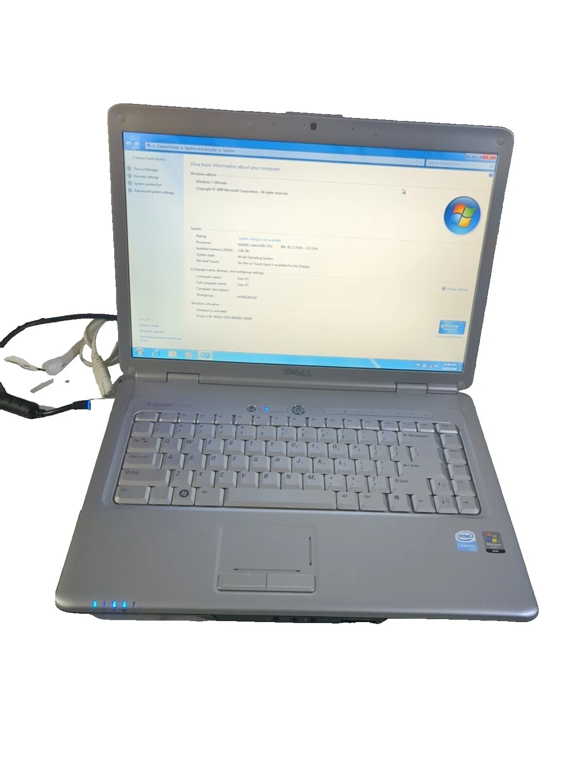 Dell Inspiron 1525 Windows 7 computadoras portátiles y netbooks