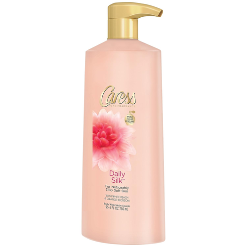 Caress Body Wash, Daily Silk White Peach and Silky Orange Blossom, 25.4 Ounce - Picture 6 of 12