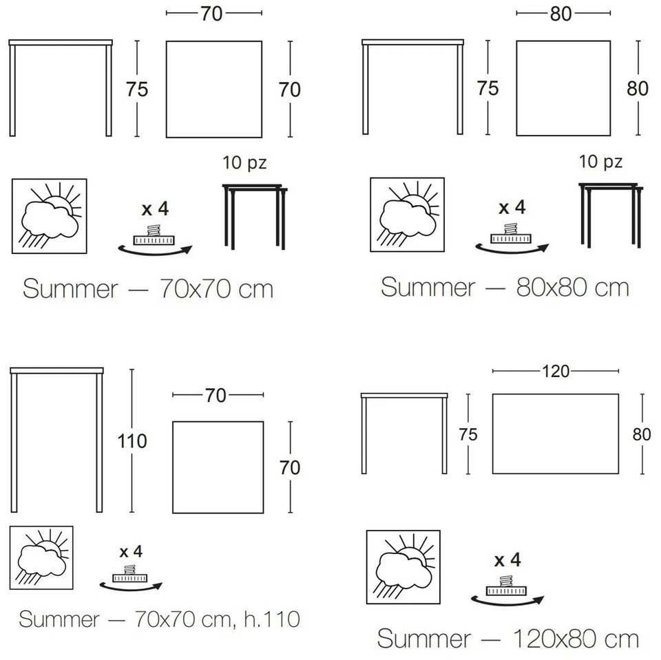 SCAB DESIGN TAVOLO TAVOLI BAR BISTROT OUTDOOR LOUNGE SNACK SUMMER - Immagine 2 di 4