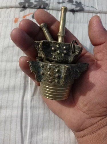 Vintage miniature brass mortar 2# - Picture 5 of 6
