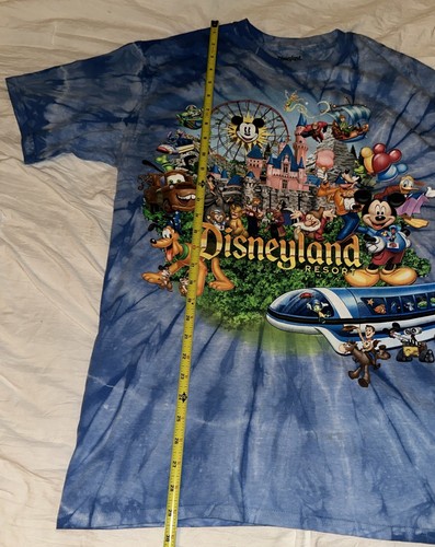 Blue Walt Disney World Disneyland Resort Graphic Tie Die T Shirt Unisex’s M - Picture 6 of 13