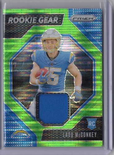 2024 Panini Prizm - Rookie Gear Ladd McConkey #RG-LMY Neon Green Pulsar Prizm - Picture 1 of 2