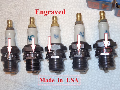( 1 ) .. ‘NOS’ AC-84 Spark Plug .. 18mm Threads .. Circa 1940’s .. Made in USA - Picture 5 of 21