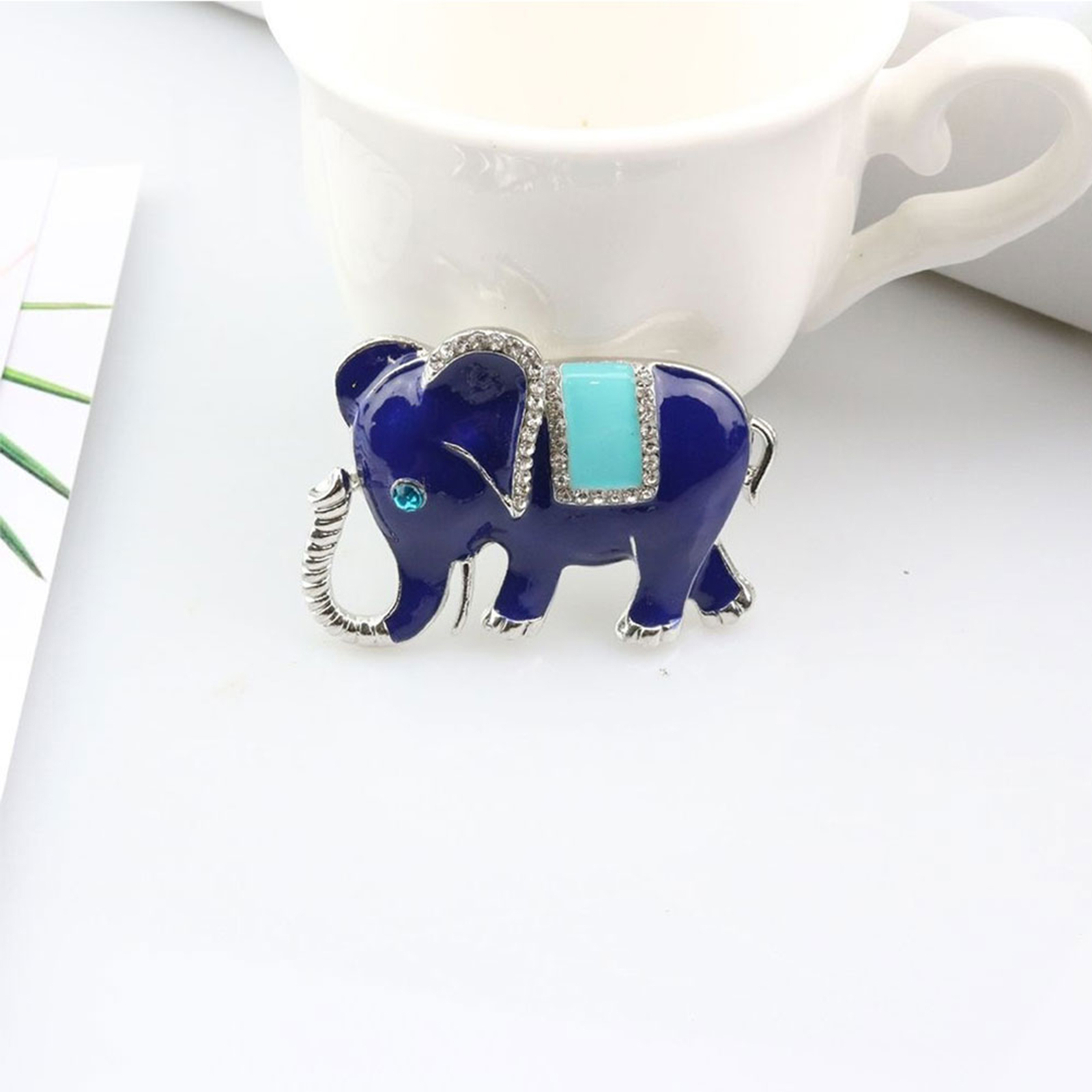 Cute Little Elephant Brooch - Metal Animal Pin For Lapel, Bag, Scarf & Clothing Accessory