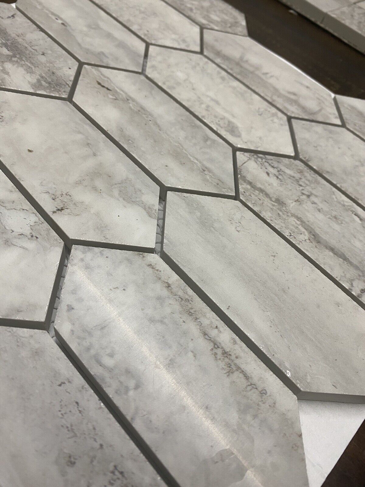 Palisades Gray Picket Ceramic Tile  Ceramic tile samples, Ceramic wall  tiles, Wall tiles