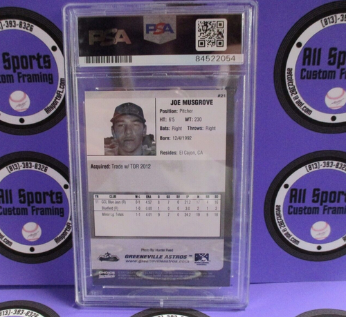 Joe Musgrove Greenville Astros Choice Card PSA Slabbed Certified 84522054 - Picture 5 of 8