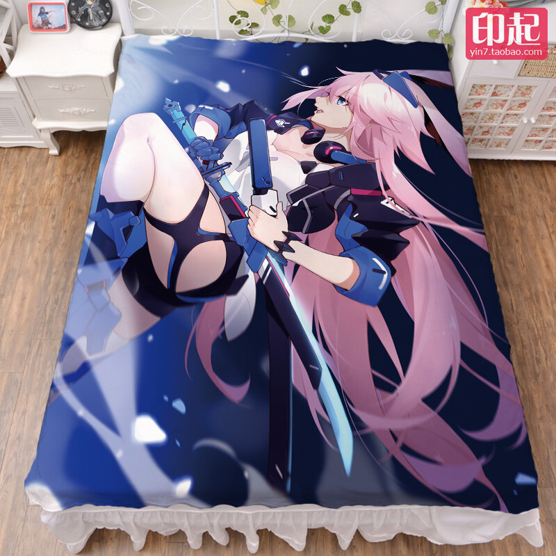 Anime GUNs GIRLZ Bedsheet Flannel Blanket Otaku Cosplay Bedding 150x200cm#3 Korzystne uzupełnienie zapasów