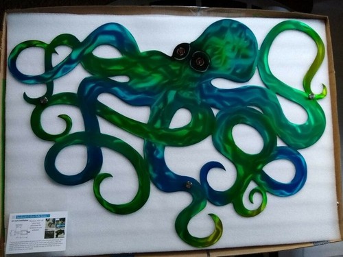 Abstract metal wall art octopus home and living deck porch modern patio wall art - Picture 1 of 2