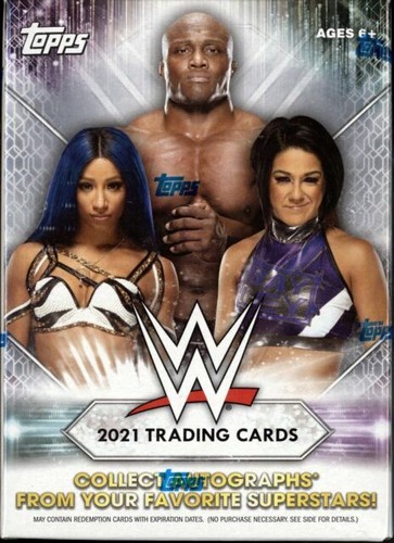 Topps WWE 2021 Trading Cards Blaster Box - 77 Cards Factory Sealed 1 Relic/box - Picture 1 of 1
