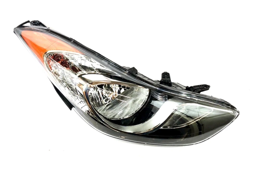 [HALÓGENO] Juego de pares de faros de carcasa negra para Hyundai Elantra 2011 2012 2013 Foto 2 de 4