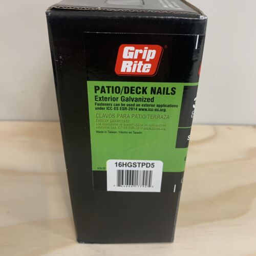 Grip Rite Spiral Shank Patio/Deck Nails 3-1/2" x 0.148" 16HGRSPD5-NEW! - Picture 2 of 6