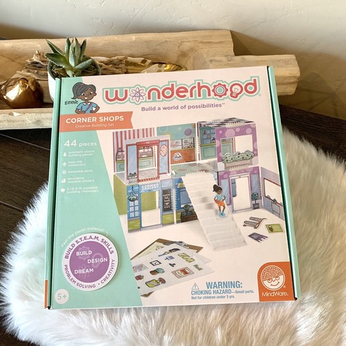 NEW MindWare WONDERHOOD Corner Shops Creative STEM Building Set - Picture 1 of 3