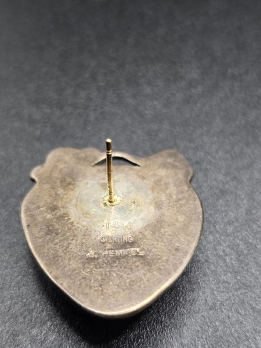 vintage J. Hemmel 14k gold sterling silver and gemstone earrings - Picture 5 of 7