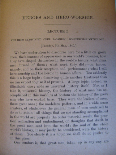 Vintage Book "Heros, Hero-Worship, Thomas Carlyle - Picture 10 of 11