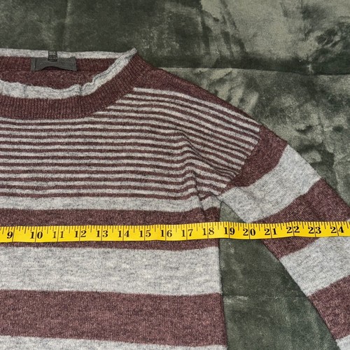 Sunday In Brooklyn Alana Sweater Women's Medium Maroon Gray Striped Long Sleeve - Picture 6 of 7