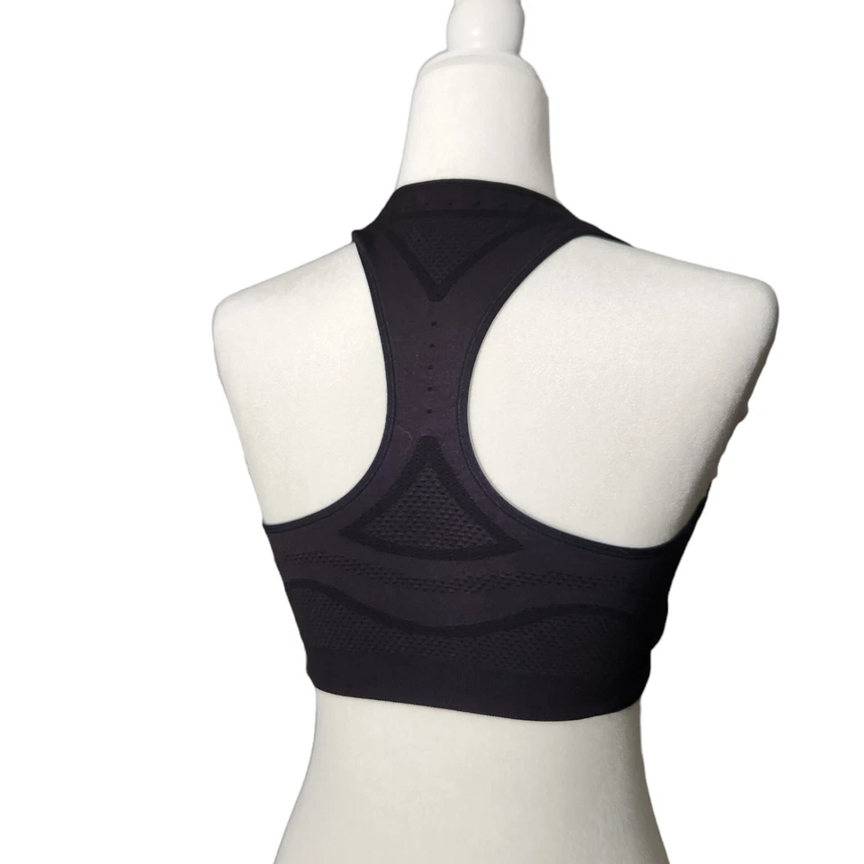 Sujetador deportivo Hanes Sport para mujer sin costuras espalda deportiva negro talla L Foto 2 de 4