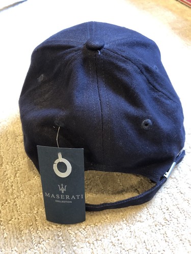 BLACK Maserati Logo Hat Baseball Cap Adjustable Clasp-NWT - Bild 2 von 8