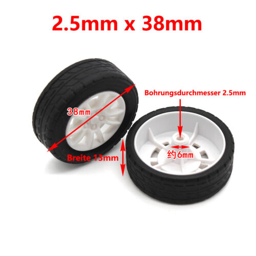 30/38mm RC Modellbau Räder Gummi Reifen Kunststoff Radnaben Auto Modell DIY 1:20 - Bild 12 von 13