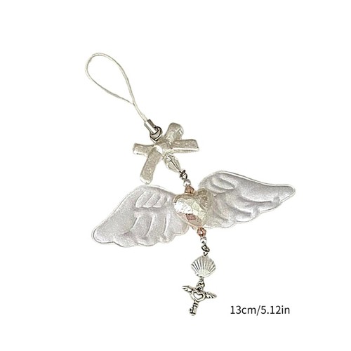Sweet Heart Wing Bowknot Wisiorek Paski na telefon Smycz Kieszeń Brelok Pasek - Zdjęcie 8 z 8