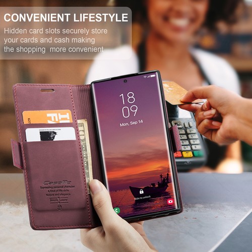 For Samsung Galaxy S25 Ultra, Caseme Magnetic Leather Wallet Case Flip Cover - Picture 11 of 22
