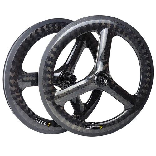 Folding Bike 20 inch 406 3 Spokes Carbon Wheelset Ceramic Bearing 6 Bolts Hub - Picture 3 of 10