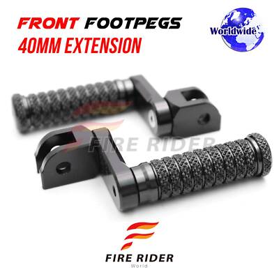 40mm Adjustable Black Front Foot Pegs M-GRIP For Trident 660 21