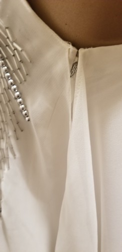 MARCIANO by Guess White Sheer Beaded Layered Slip Dress Womens Sz Small - Picture 4 of 8