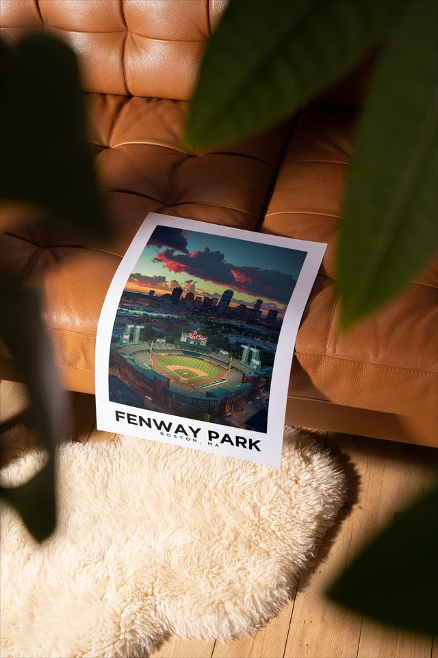 Fenway Park, Boston - Travel Poster, Boston Red Sox, Red Sox Fan, Gift For Him - Image 3 of 4