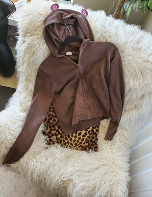 brown teddy hoodie