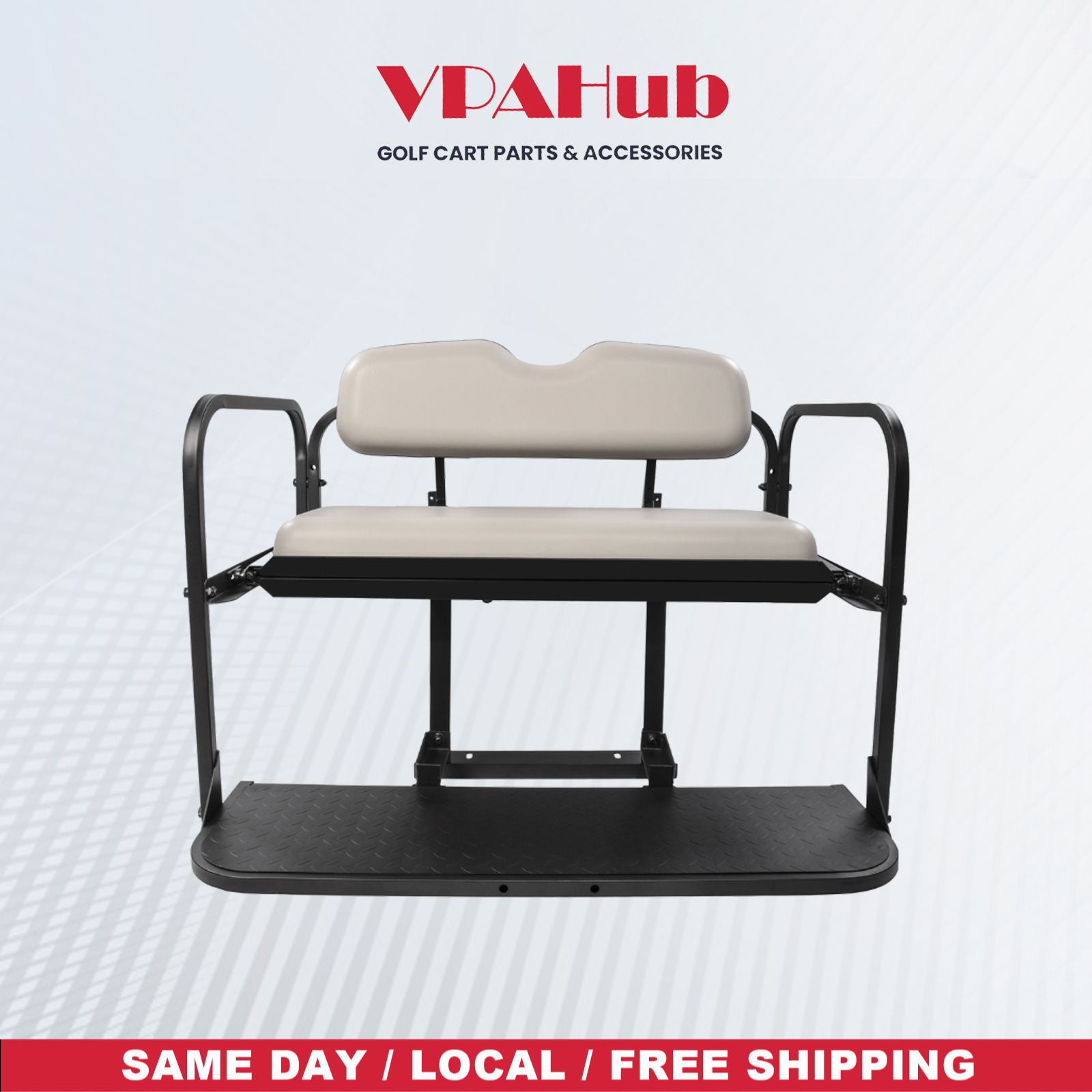 VPAHub Golf Cart Rear Flip Seat for Yamaha Drive (G29) 2007-2016, Stone Color