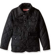 Urban Republic Girls Quilted Thinfill Lightweight Jacket Black Size 5/6 2805