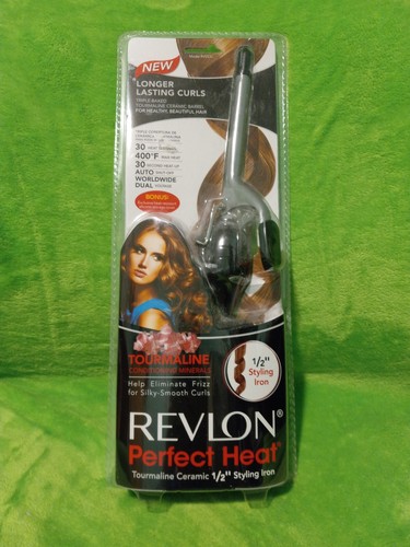 New Revlon Perfect Heat Tourmaline Ceramic 1/2" Styling Iron RV053C - Picture 1 of 6
