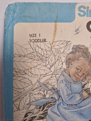 Dress High Waisted Girls 1 12M Simplicity 9353 Sewing Pattern Cut VTG Cinderella - Picture 3 of 7