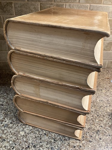 Books By The Foot Antique Leather Law Books Staging Decor AirBnb Beige Book Set - Picture 9 of 9