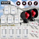 KERUI Home Security Alarm System with 2 Sirens 4 Motion Detectors 5 Door Sensors