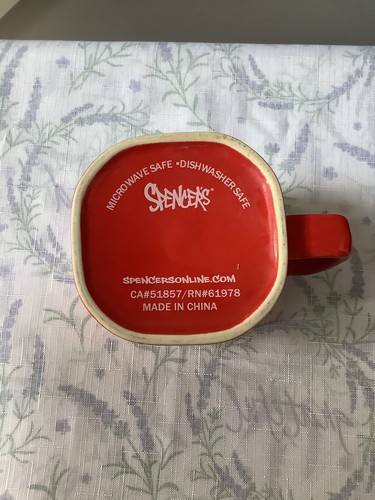 Spencer’s Multi Stripe = Heart Square Coffee Mug RARE - Bild 4 von 7
