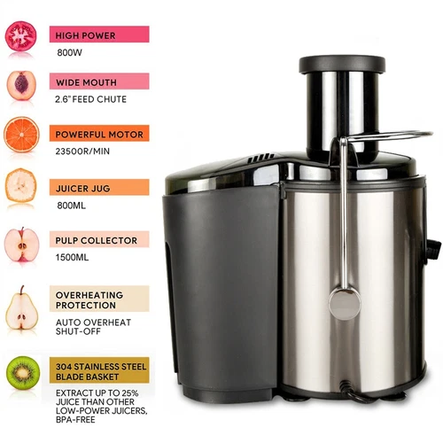 800W Electric Juicer Fruit Vegetable Blender Juice Extractor Citrus Machine US - Picture 4 of 13