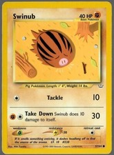 Swinub Vintage Pokemon Neo Revelation TCG Card 57/64