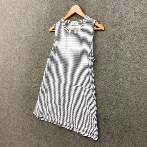 Legoe Heritage Womens Top Size 2 White Blue Striped Sleeveless Maternity 40609 - Picture 2 of 11