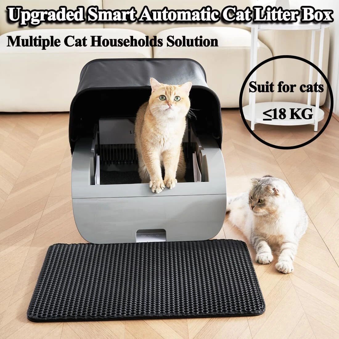 Vealind Self Cleaning Cat Litter Box Waterproof Leakproof