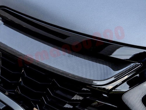 Cubierta de rejilla central delantera aspecto fibra de carbono ABS para Kia Sportage 2023 2024 - Imagen 10 de 12