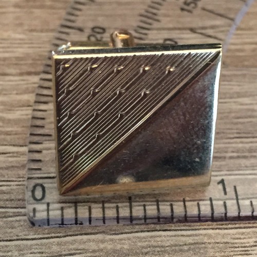Gold mens cufflinks Art Deco Vintage Shields Brand SEE VIDEO - Picture 5 of 5