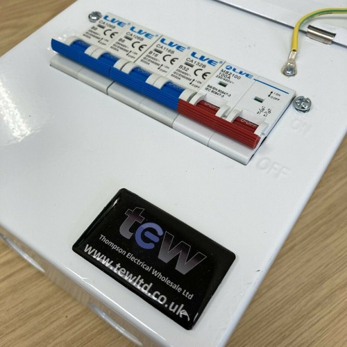 Live Electrical 100A 4 nutzbare Wege metallverkleidete Verbrauchereinheit + 4 MCB's - Bild 2 von 9